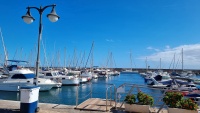 Am Hafen von Puerto Calero.